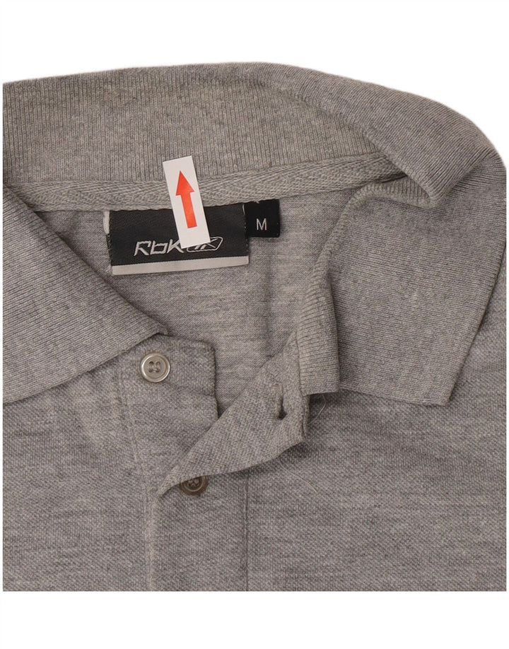 Męska koszulka polo Reebok, średnioszara, bawełniana