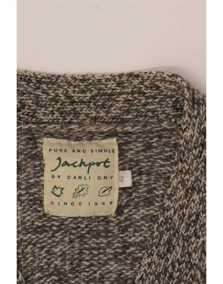 Sweter męski Jackpot, duży, szary, nakrapiany