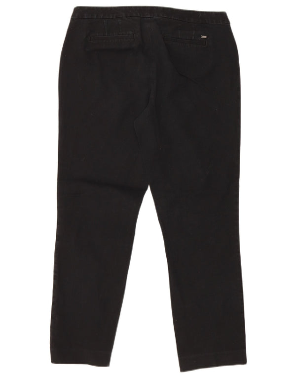 Damskie proste spodnie chino Tommy Hilfiger US 10 Large W30 L29 czarne