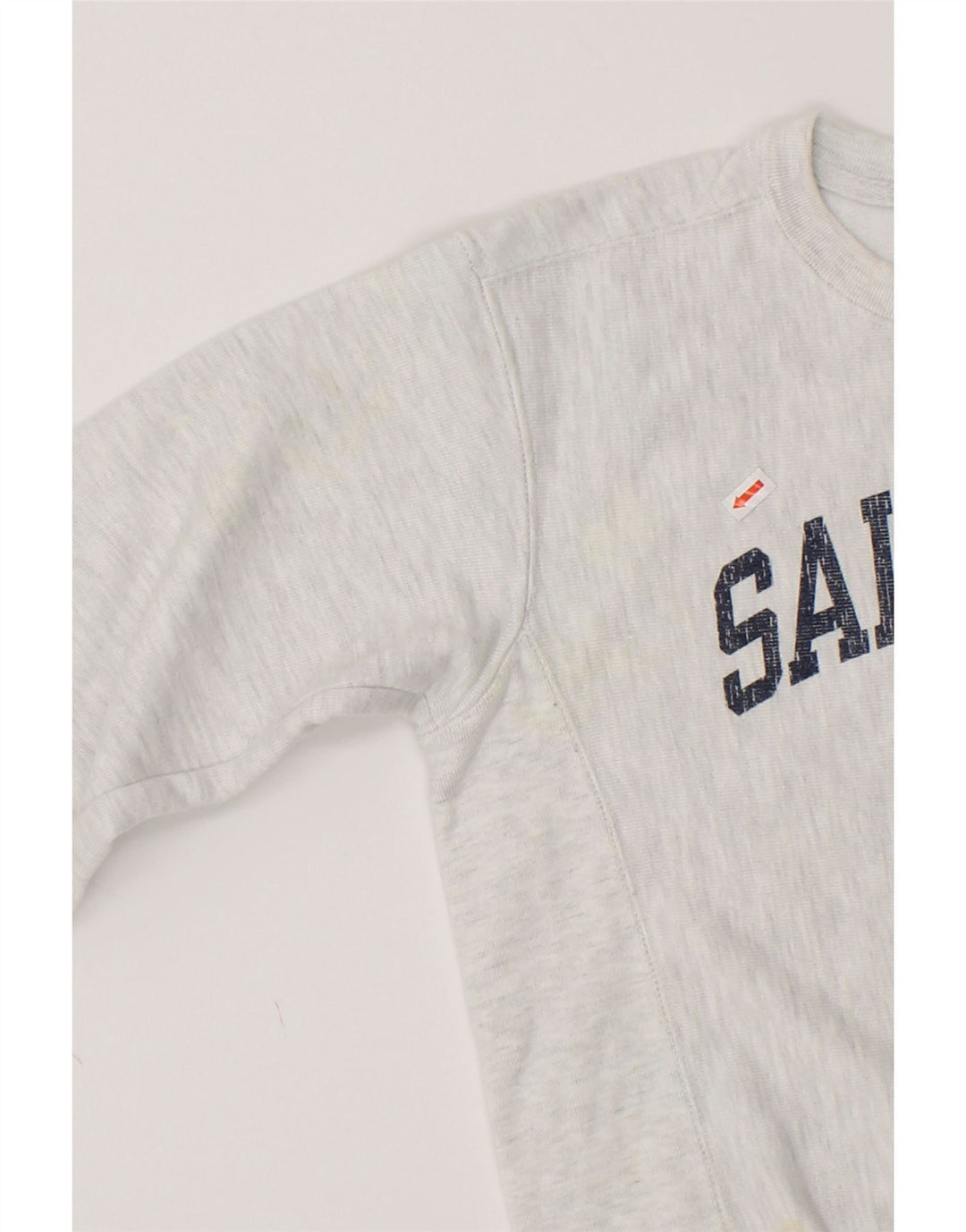 CHAMPION Boys Graphic Sweatshirt Jumper 7-8 Years Medium Grey Cotton Vintage Champion and Second-Hand Champion from Messina Hembry 