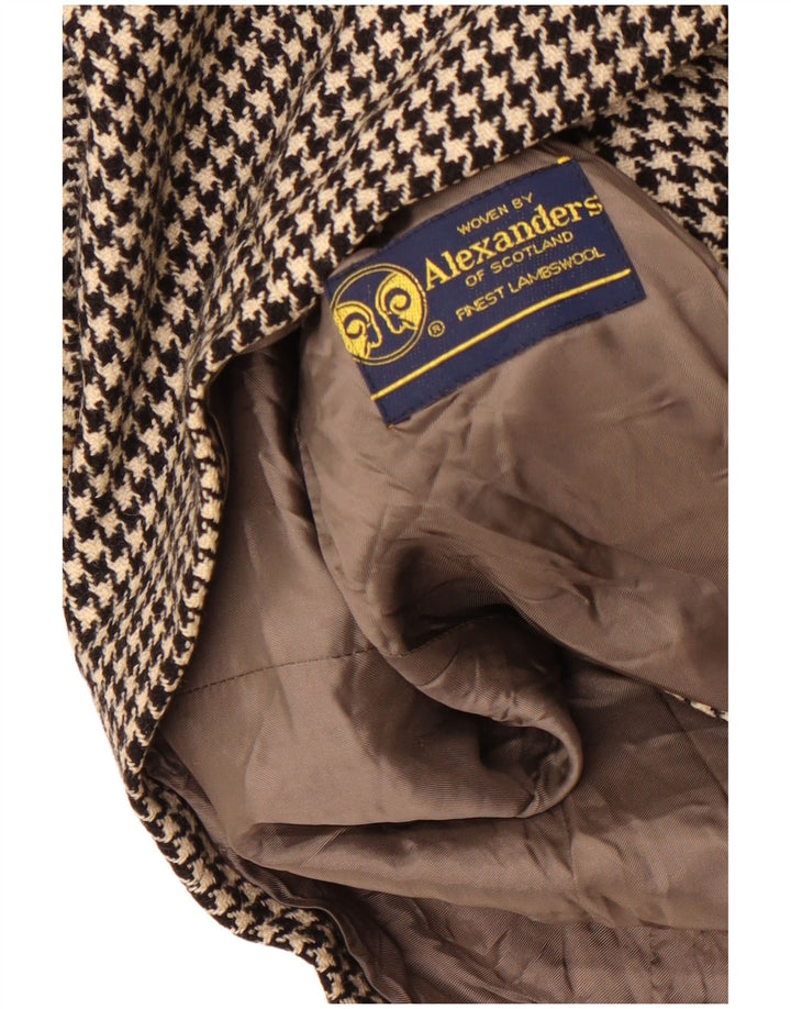 Męska marynarka zapinana na 2 guziki Alexander's UK 38 Średnia czarna pepitka