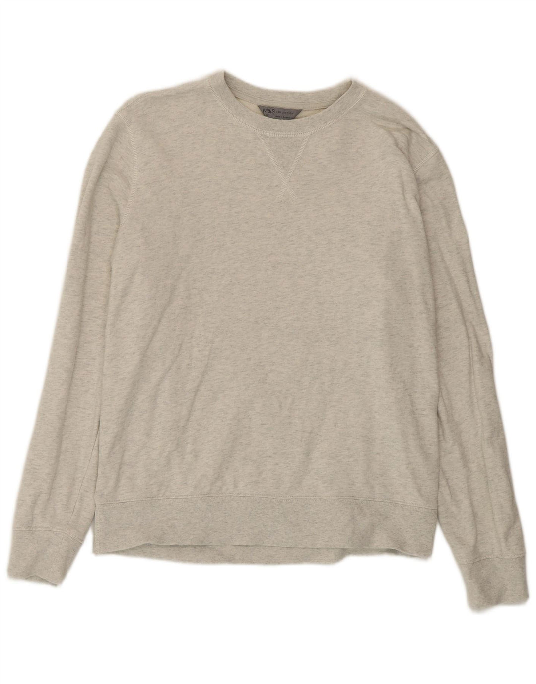 Męski sweter Marks & Spencer, średnioszary, bawełniany