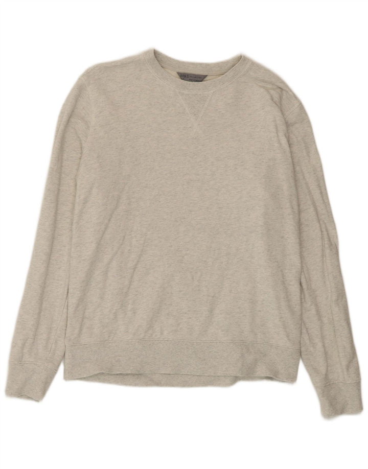 Męski sweter Marks & Spencer, średnioszary, bawełniany