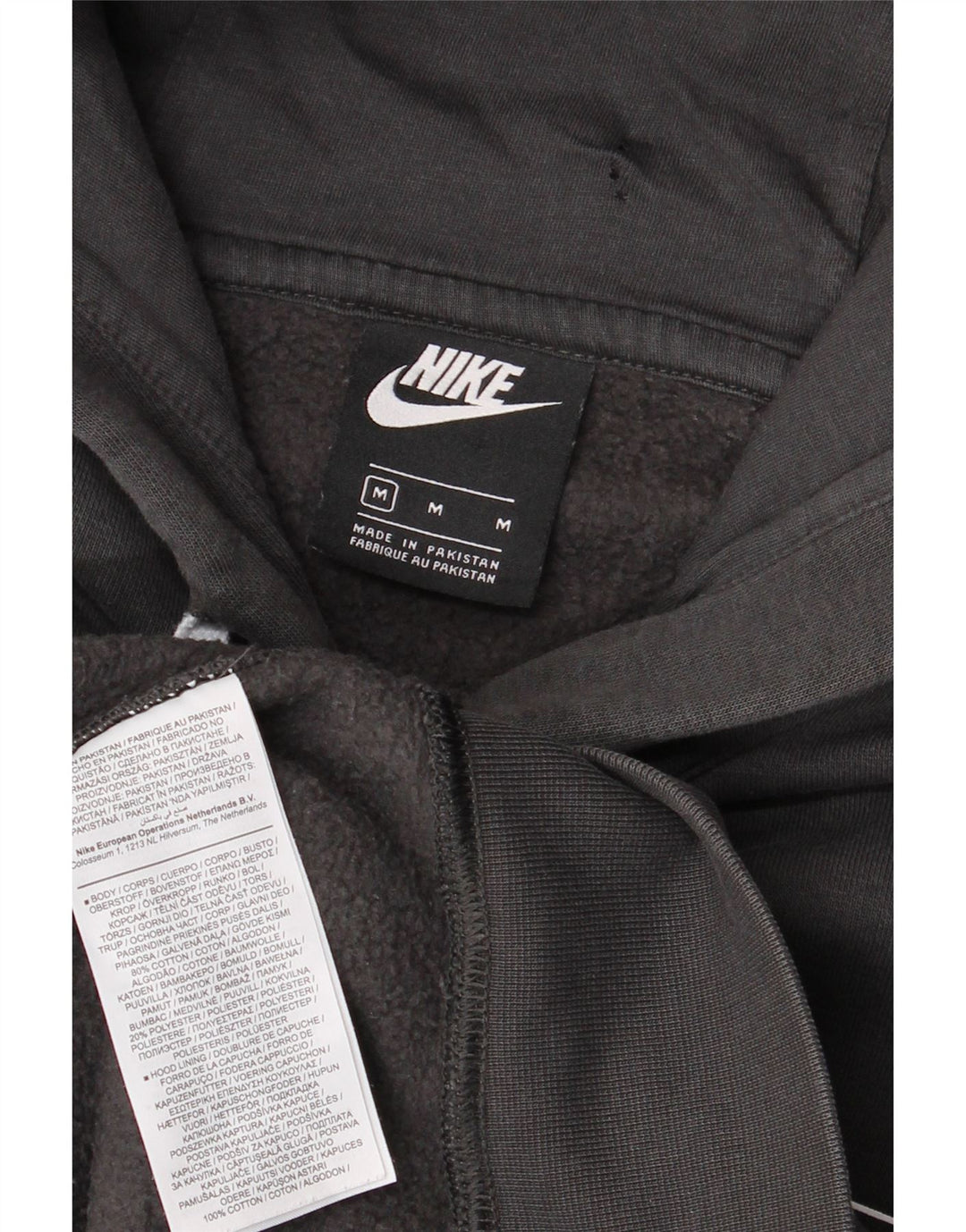 Męski sweter z kapturem Nike Graphic, średnioszary, bawełniany