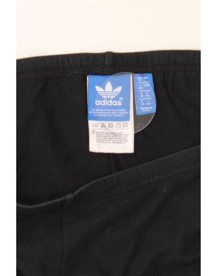 Damskie legginsy Adidas Graphic UK 12, średnie, czarne, bawełniane