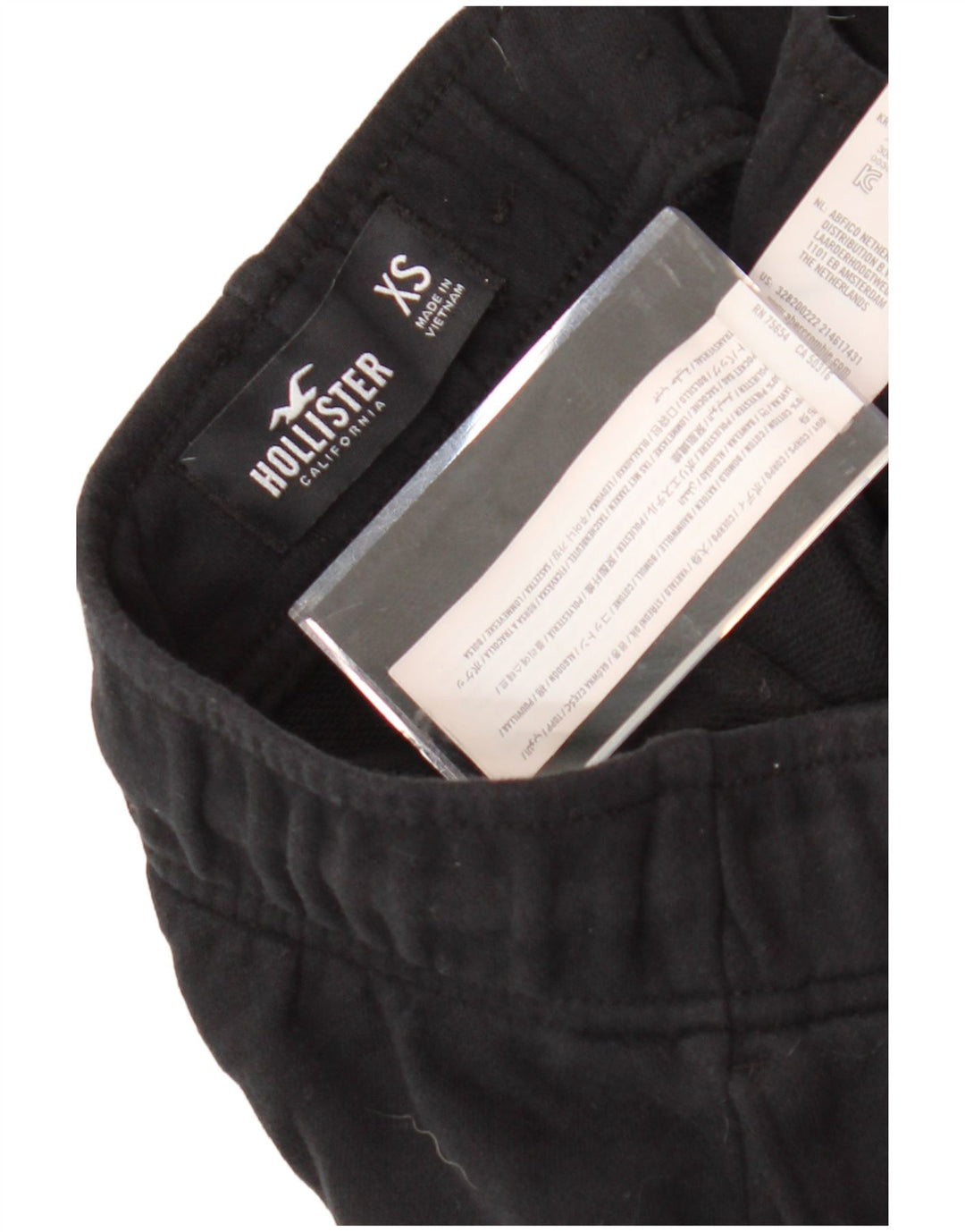 Damskie spodenki sportowe HOLLISTER UK 6 XS, czarne, bawełniane