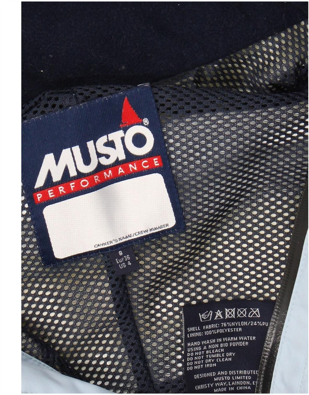 Damska kurtka wiatrówka oversize MUSTO UK 8 Small Blue Colorblock