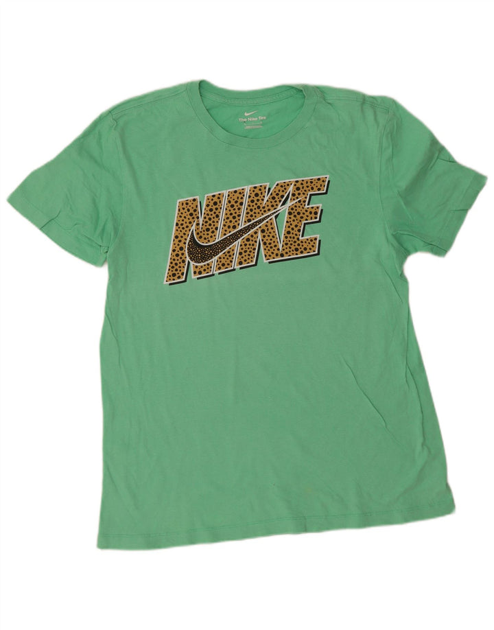 Męski T-shirt z grafiką Nike, średni zielony
