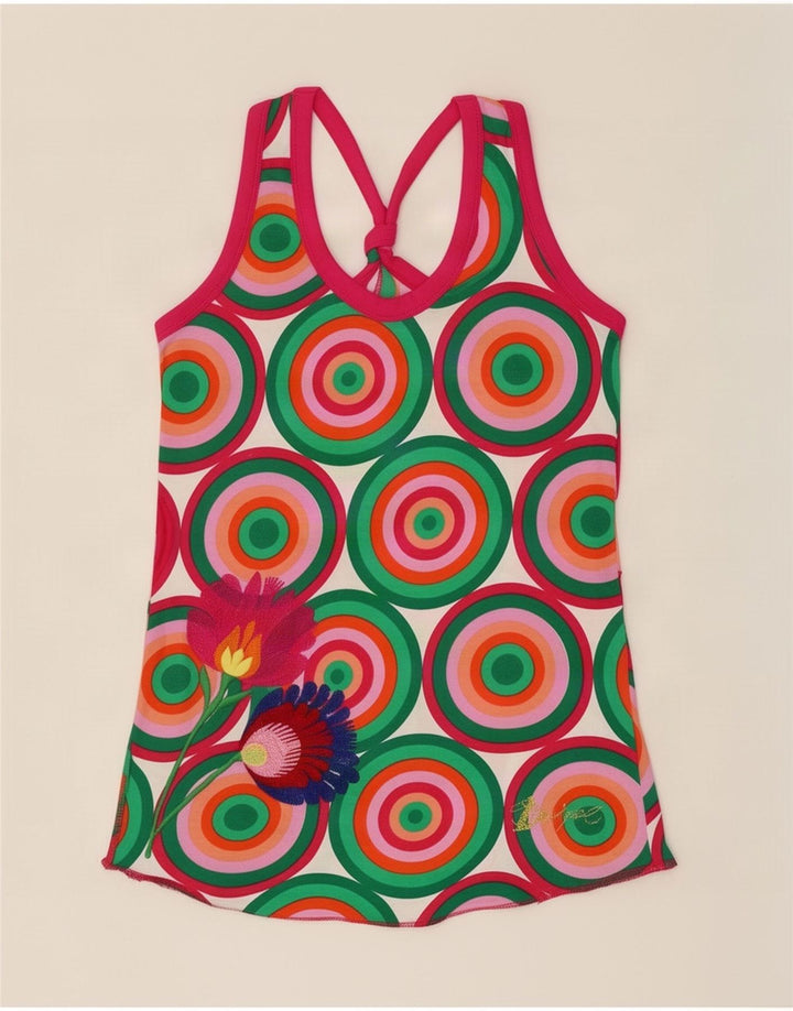 Damski top Desigual Graphic Vest Top UK 12 Średni wielobarwny geometryczny