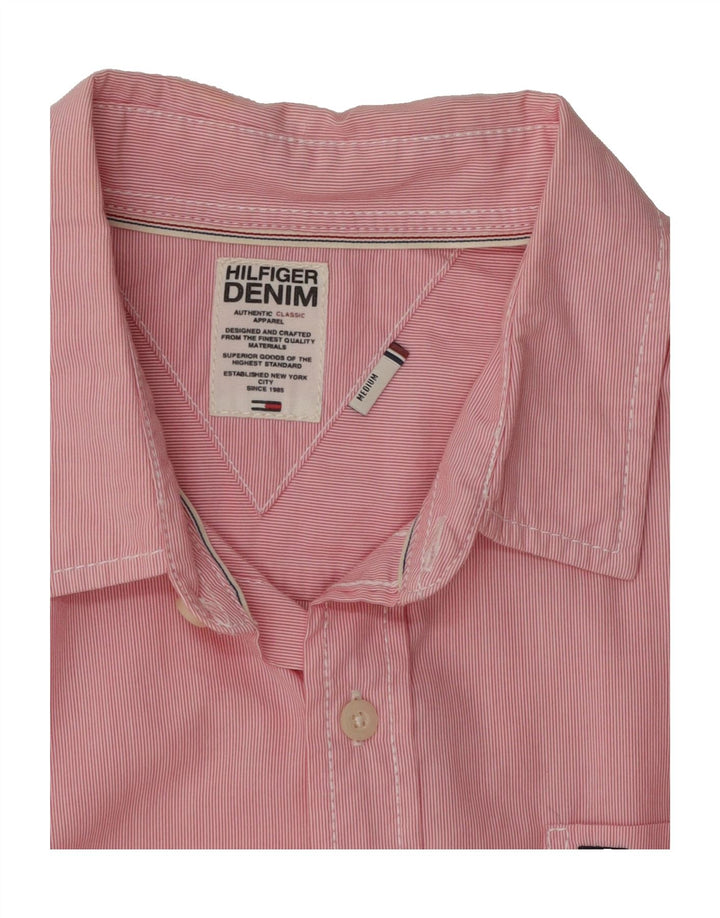 TOMMY HILFIGER Mens Shirt Medium Pink Pinstripe Vintage Tommy Hilfiger and Second-Hand Tommy Hilfiger from Messina Hembry 