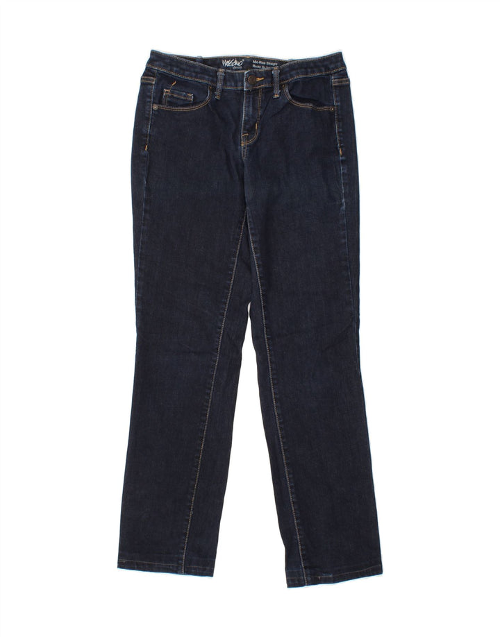 MOSSIMO Womens Mid Rise Straight Jeans US 6 Medium W28 L30 Navy Blue Vintage Mossimo and Second-Hand Mossimo from Messina Hembry 