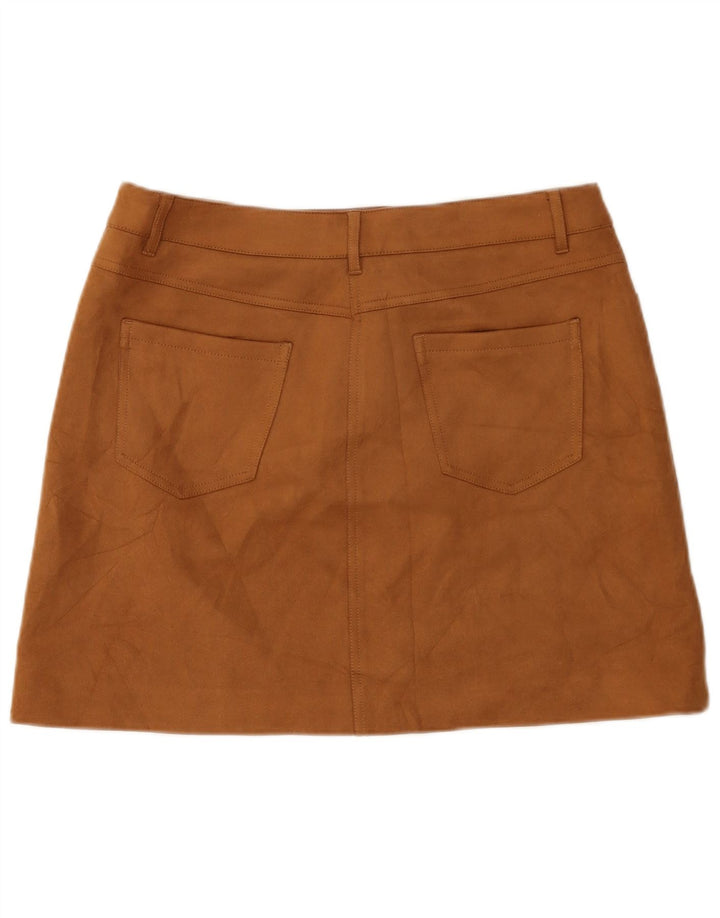 Marks & Spencer Damska spódnica mini UK 14 duża W34 beżowy poliester