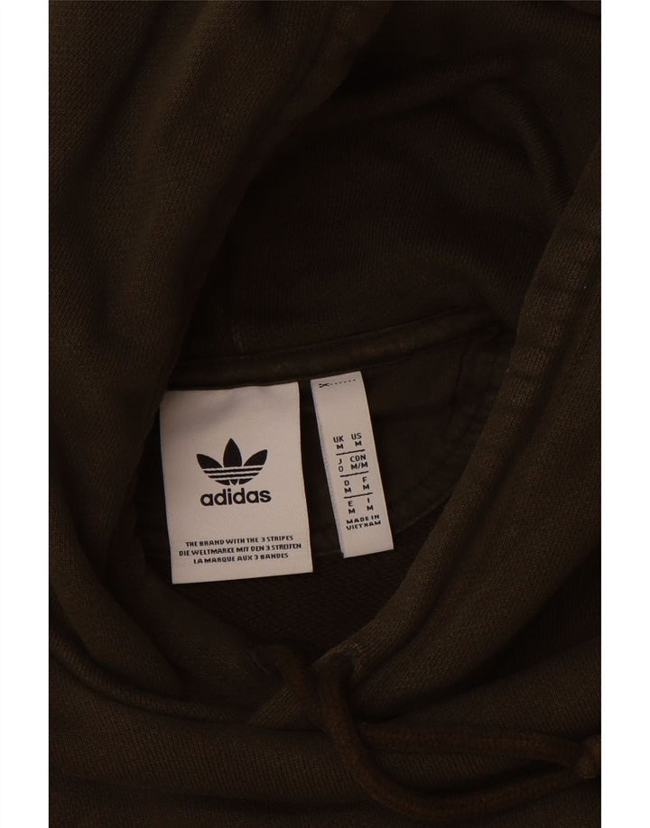 Damska bluza z kapturem ADIDAS z grafiką, UK 14, średnia bawełna khaki