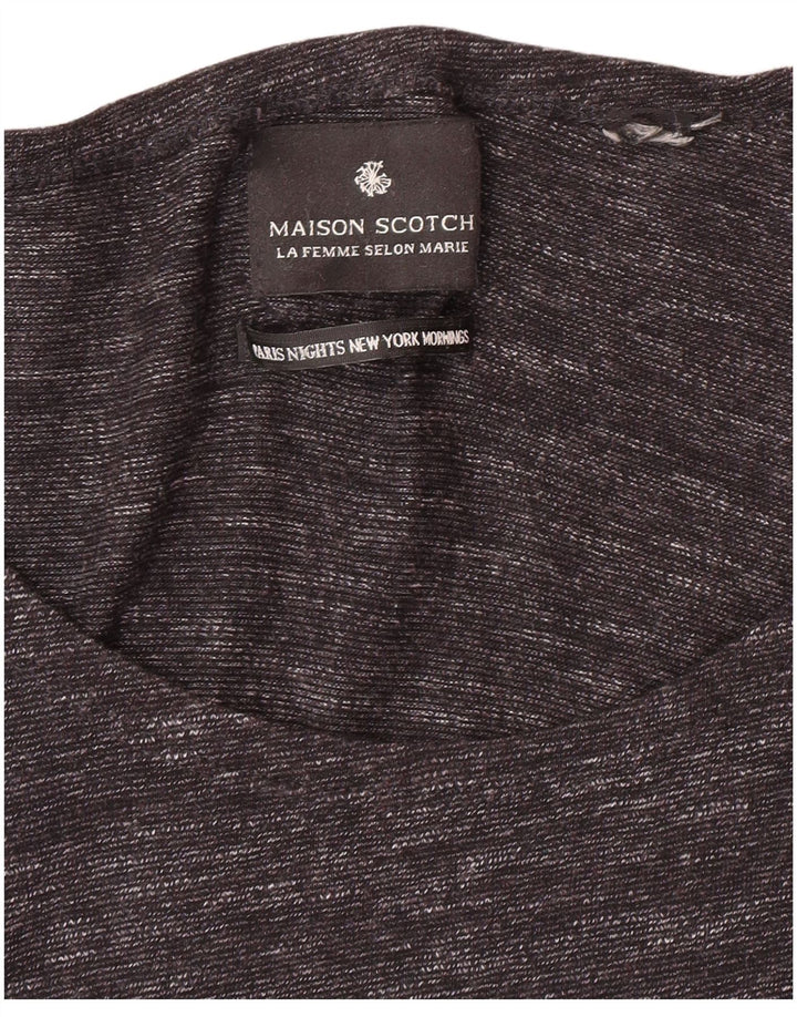 MAISON SCOTCH Damska sukienka podstawowa z długim rękawem UK 10, mała, szara
