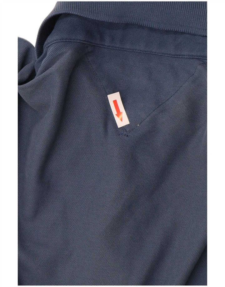 Męska koszulka polo slim fit TOMMY HILFIGER, duża, niebieska, bawełniana