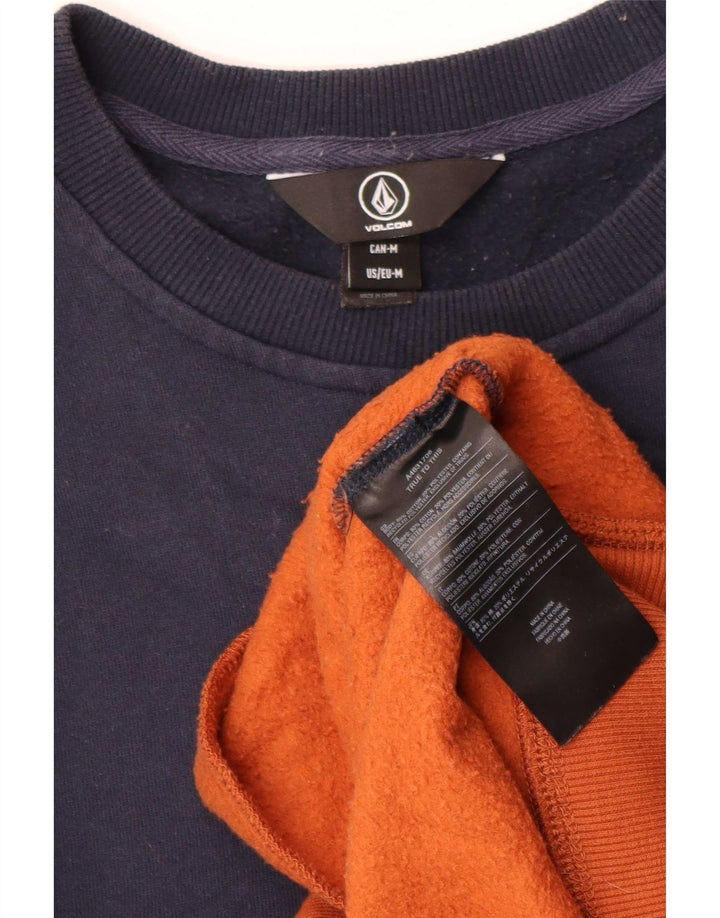 Męska bluza dresowa Volcom, średnia, granatowa, bawełniana w bloki kolorów