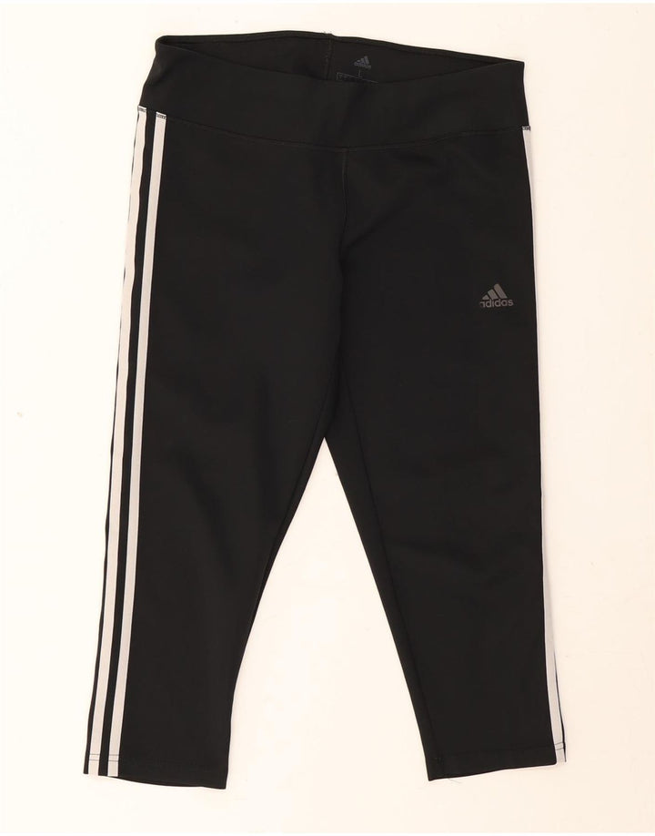 Damskie legginsy Adidas Climalite Capri UK 16/18, duże, czarne, poliestrowe
