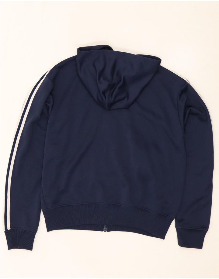 Adidas Męski sweter z kapturem i zamkiem błyskawicznym, duży granatowy poliester