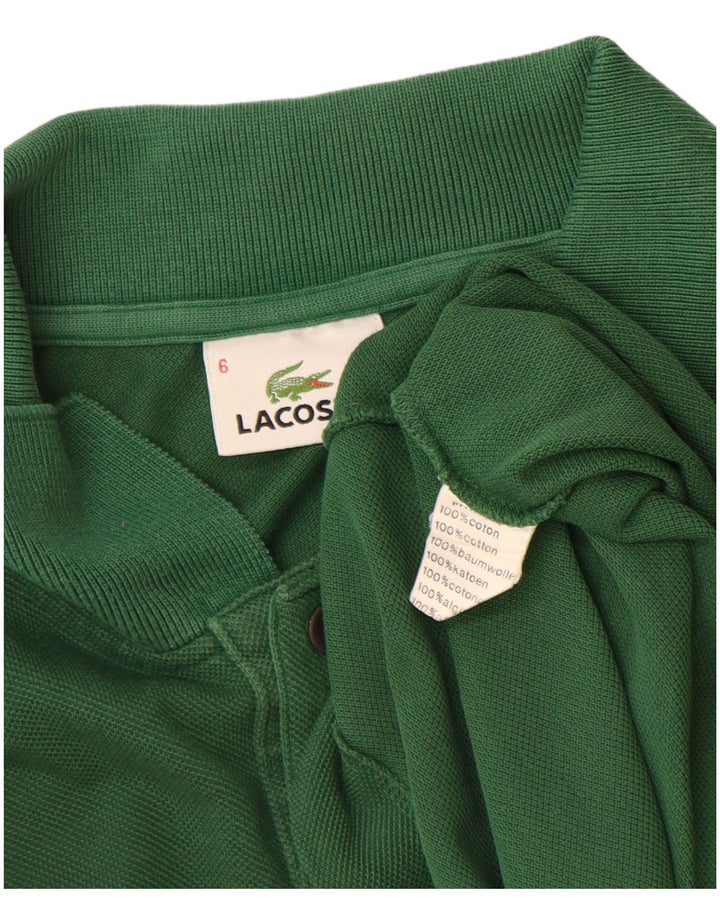 Męska koszulka polo LACOSTE, rozmiar 6 XL, zielona bawełna