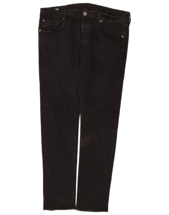 G-Star Męskie 3301 Slim Jeans W38 L34 Czarna bawełna
