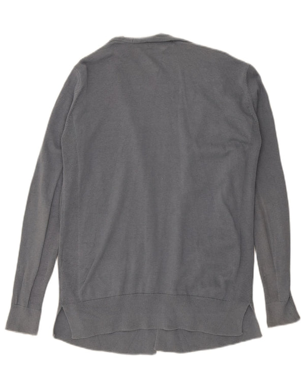 Marks & Spencer Damski sweter rozpinany UK 12, średnioszary, bawełniany