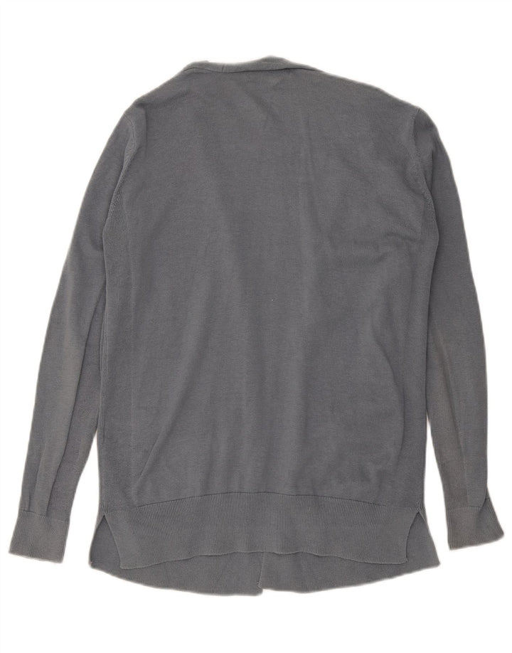 Marks & Spencer Damski sweter rozpinany UK 12, średnioszary, bawełniany