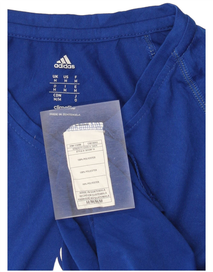 Chłopięca koszulka Adidas Climalite Graphic z długim rękawem 13-14 lat, średni niebieski