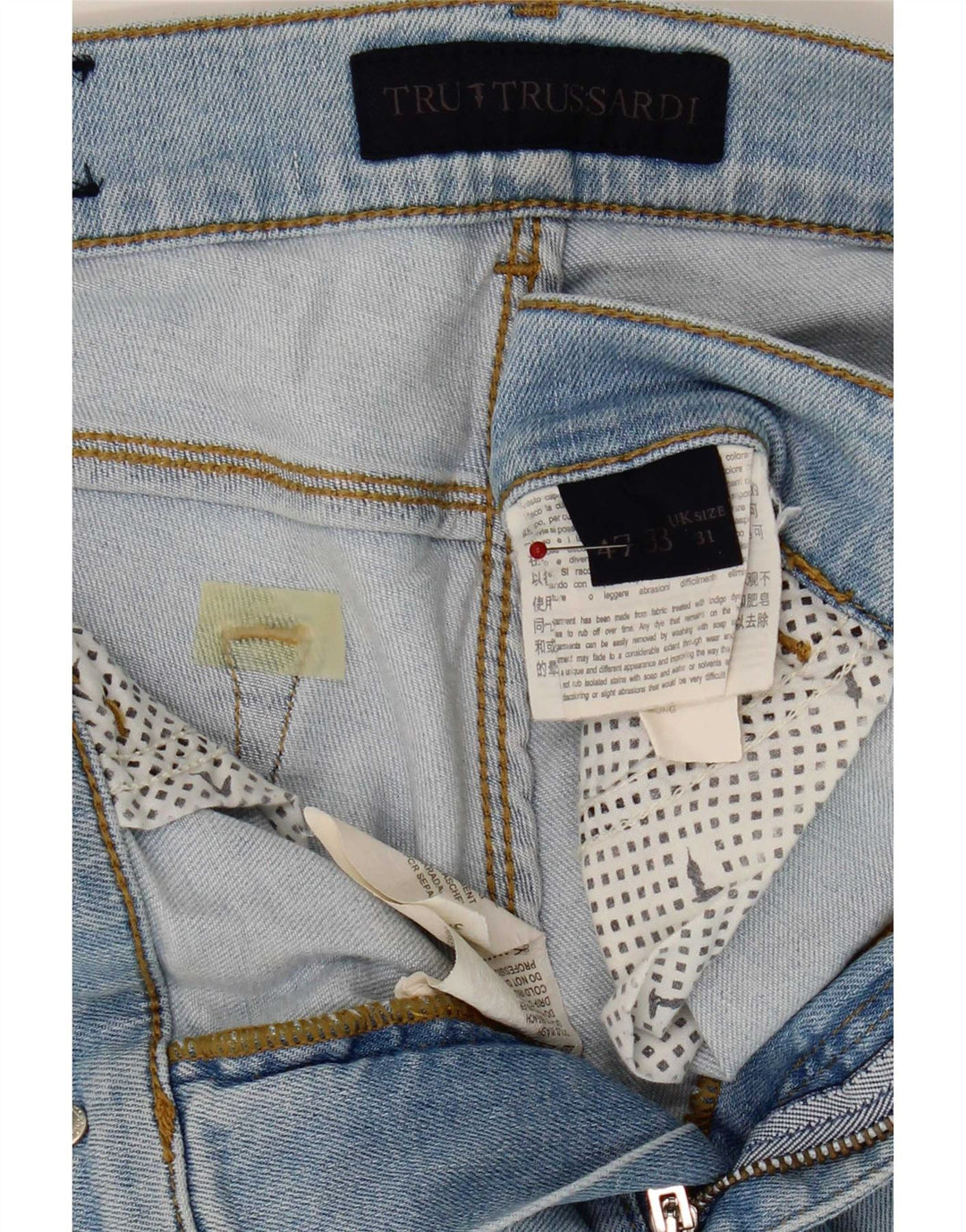 Męskie jeansy slim fit Trussardi W31 L35 Niebieskie bawełniane
