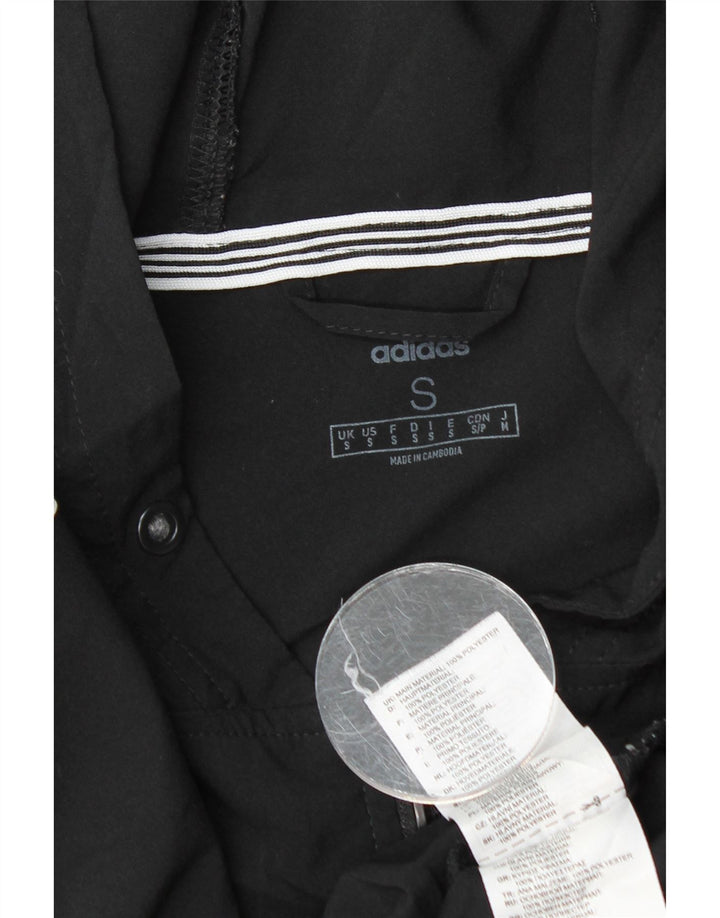 Męska bluza dresowa z kapturem ADIDAS, mała, czarna, poliestrowa