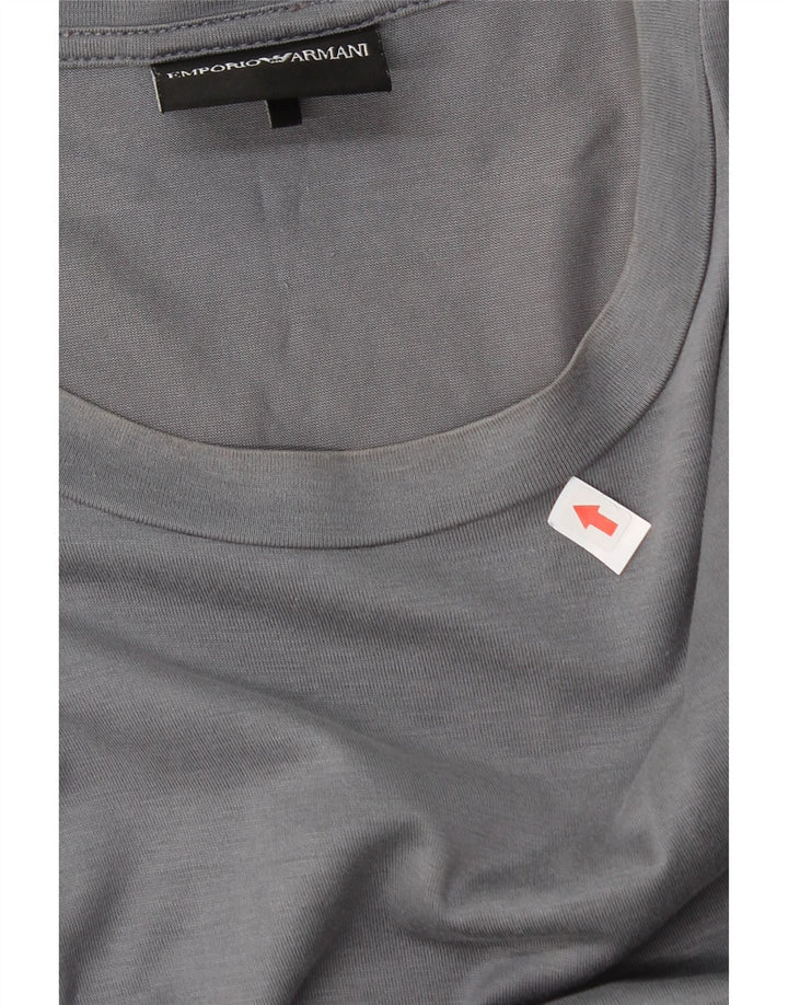 T-shirt męski Emporio Armani, duży, szary Lyocell