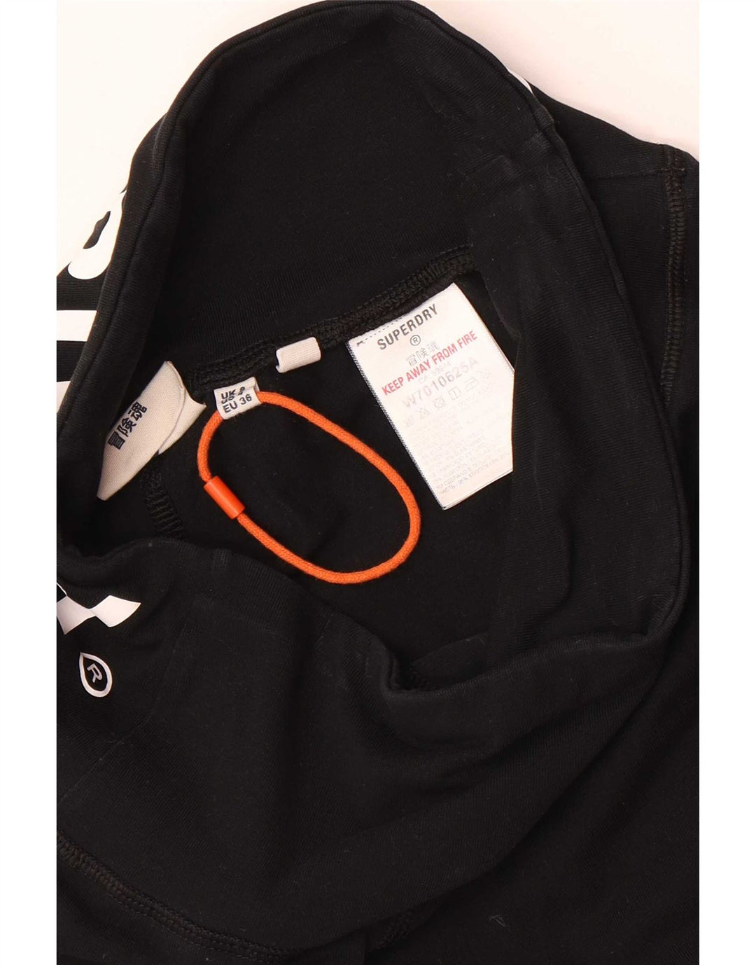 Damskie legginsy Superdry Graphic UK 8, małe, czarne, bawełniane
