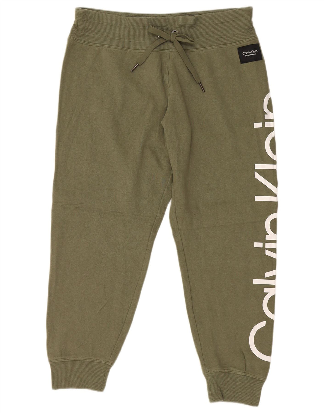 Damskie spodnie dresowe CALVIN KLEIN z grafiką Joggers UK 14 Medium Khaki