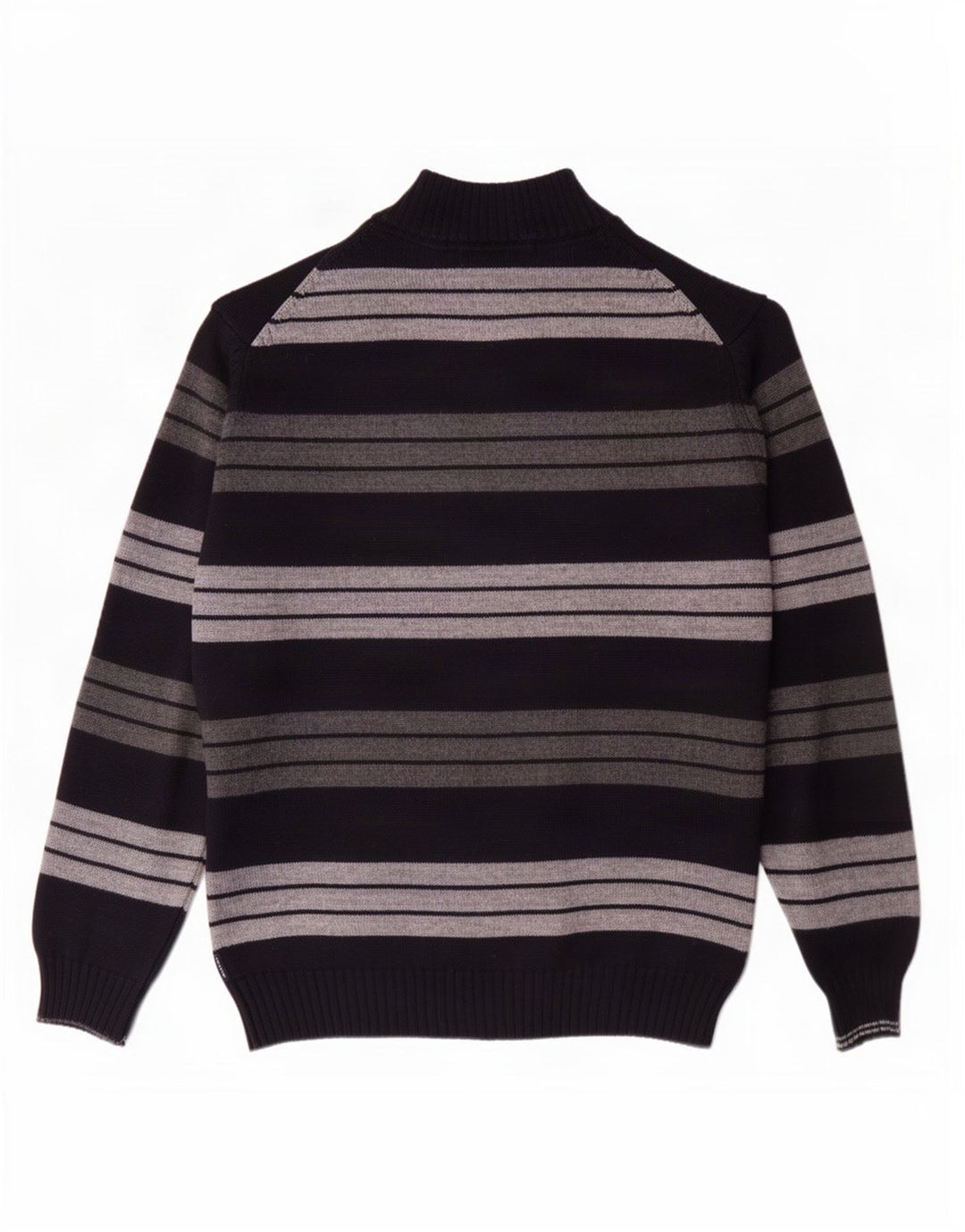 Il Granchio Męski sweter zapinany na zamek, duże granatowe paski