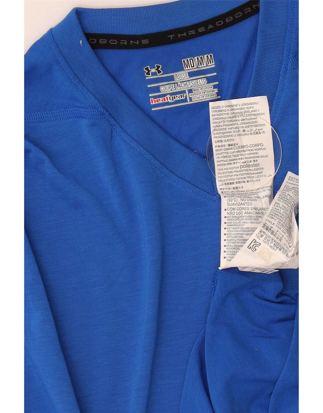 Męska koszulka Under Armour Heat Gear Top, średni niebieski poliester
