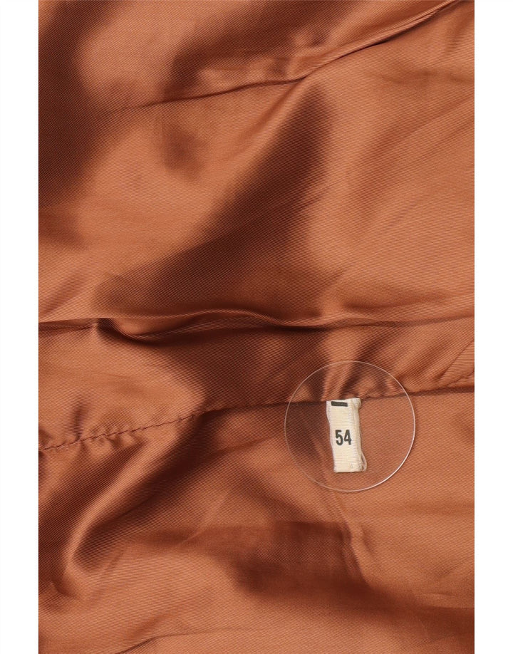 Vintage męska skórzana kurtka UK 40 duża brązowa