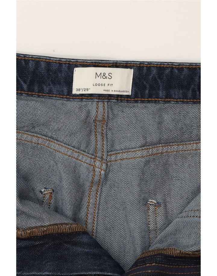 Marks & Spencer Męskie jeansy Cargo Loose W38 L29 Granatowe, bawełniane