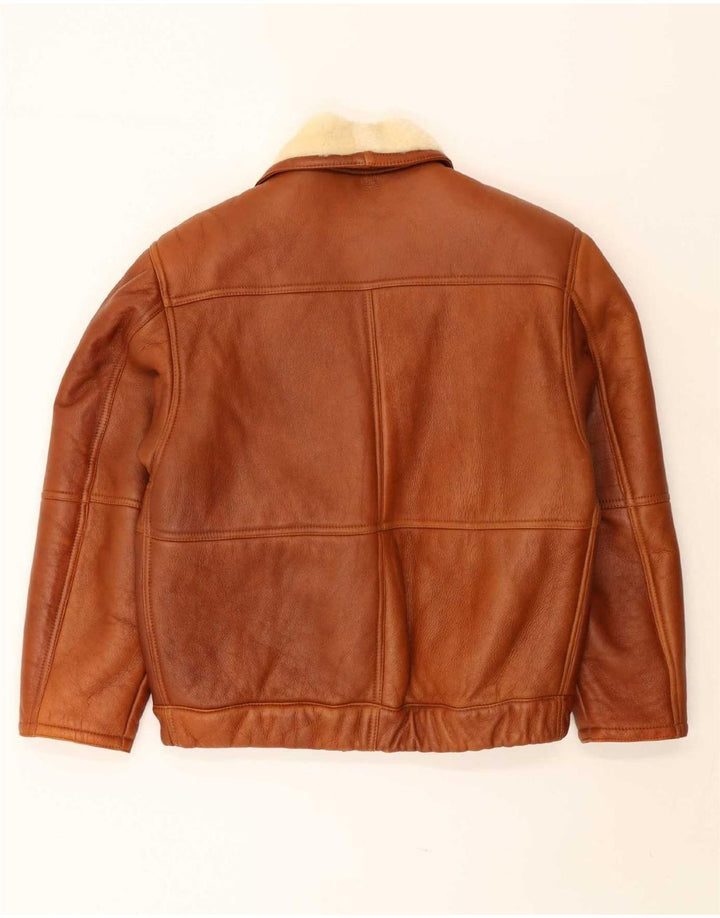 Vintage męska kurtka Shearling UK 40 Large Brown Shearling