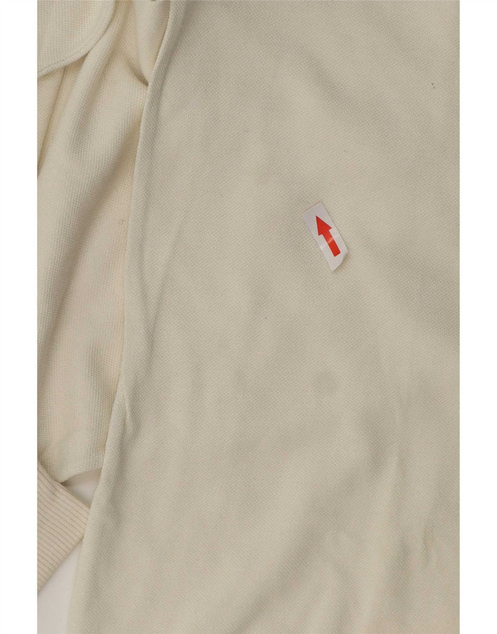 Męska koszulka polo Trussardi z długim rękawem, duża, biała