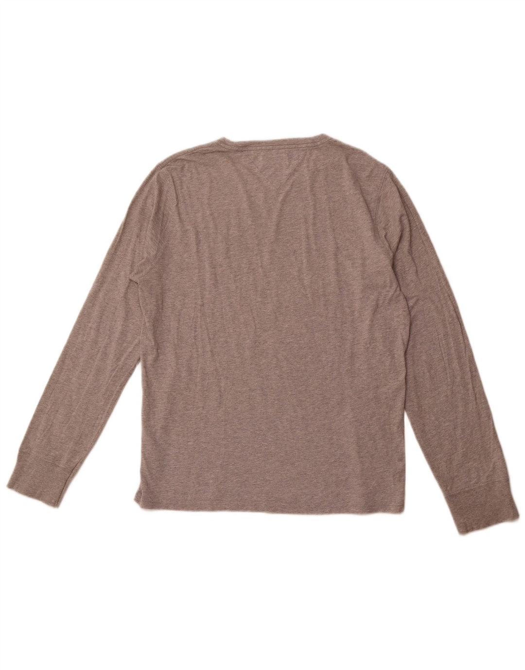 Męski top TOMMY HILFIGER Heritage z grafiką, długim rękawem, średnioszary, bawełniany