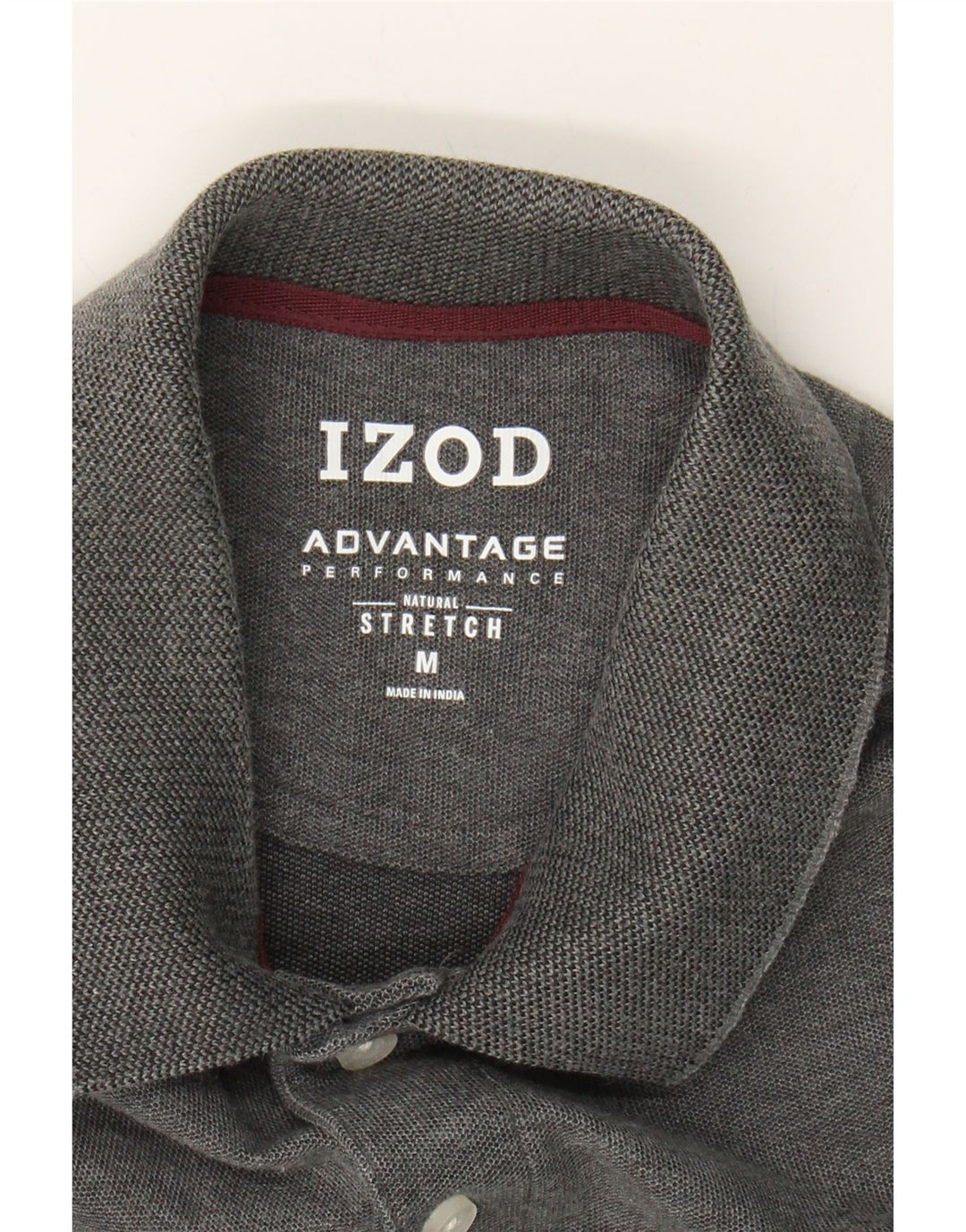 IZOD Mens Polo Shirt Medium Grey Cotton Vintage Izod and Second-Hand Izod from Messina Hembry 