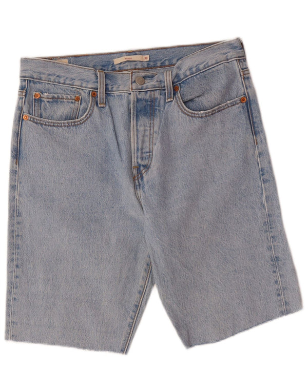Damskie spodenki jeansowe LEVI'S Wedgie W30 Średnioniebieskie, bawełniane