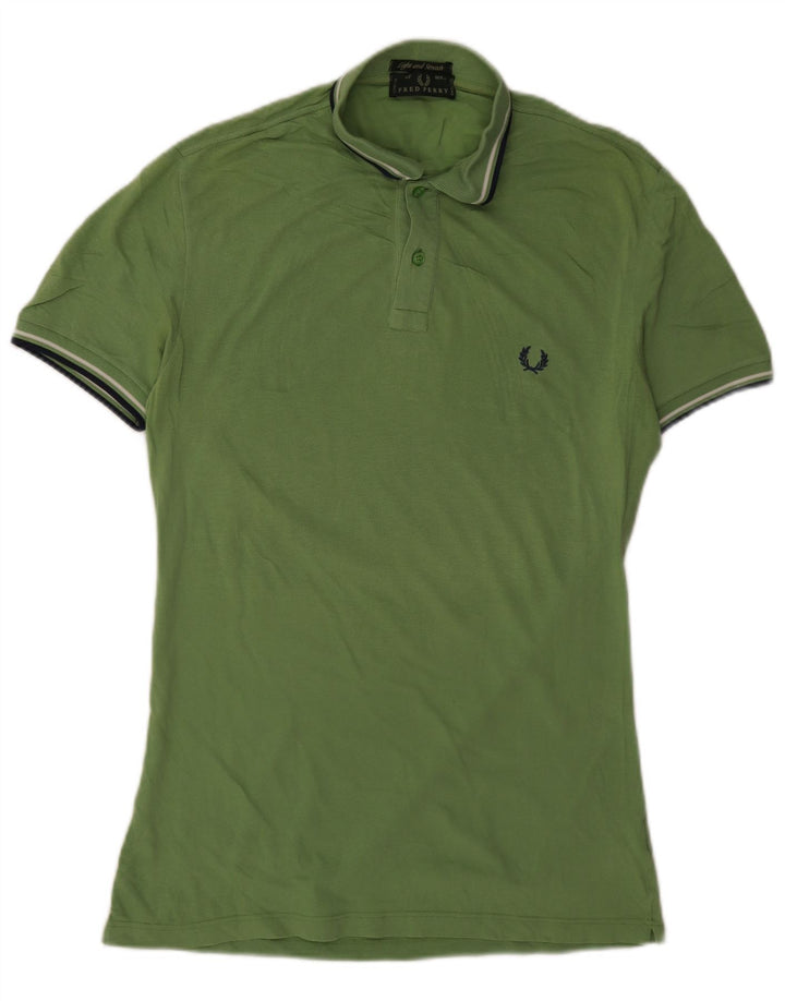 Męska koszulka polo Fred Perry, średnia zielona bawełna
