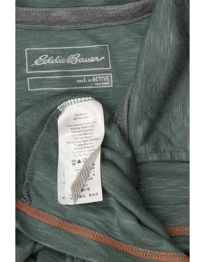 Męska koszulka polo EDDIE BAUER, duża, zielona, modalowa