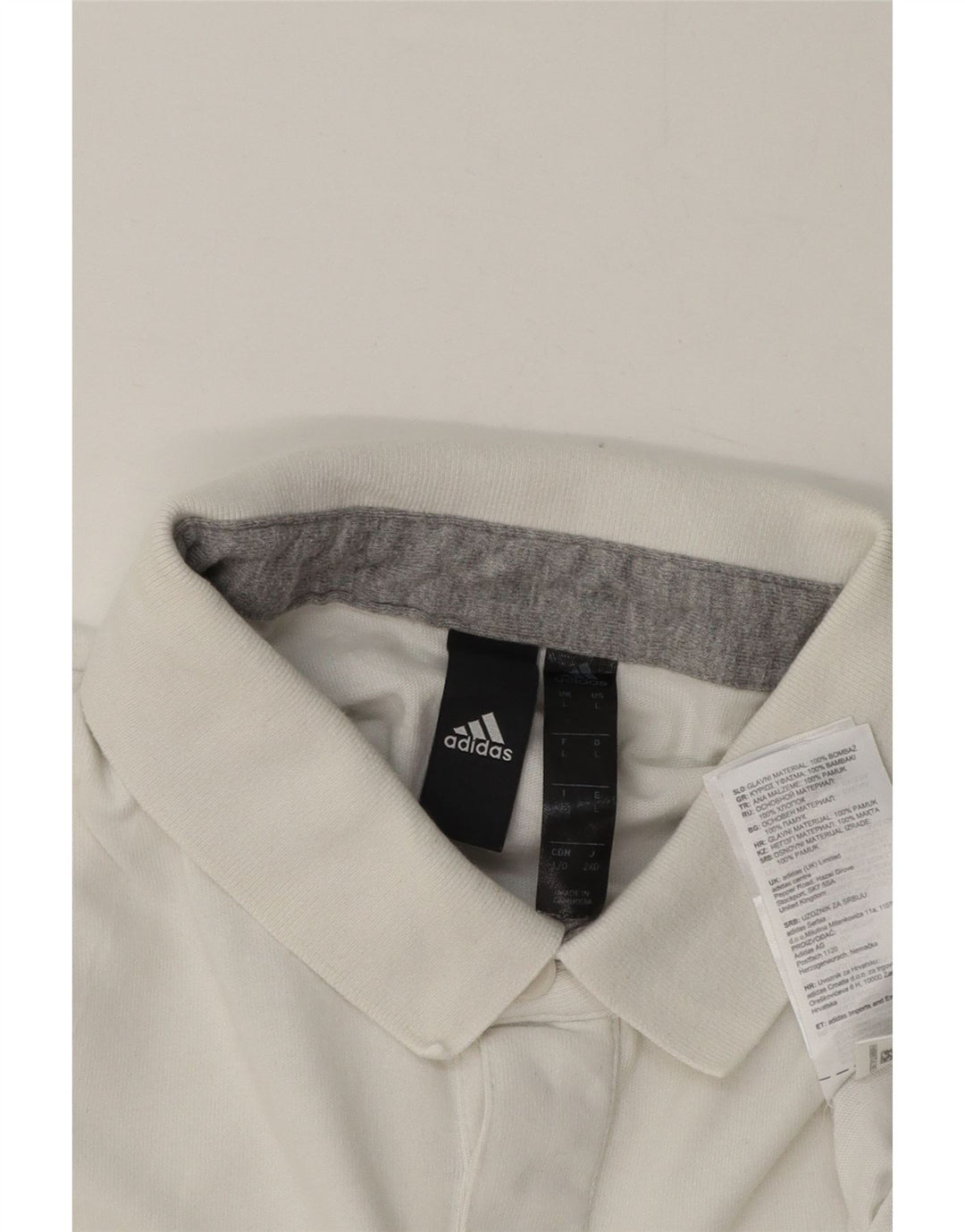 Męska koszulka polo Adidas, duża, biała, bawełniana
