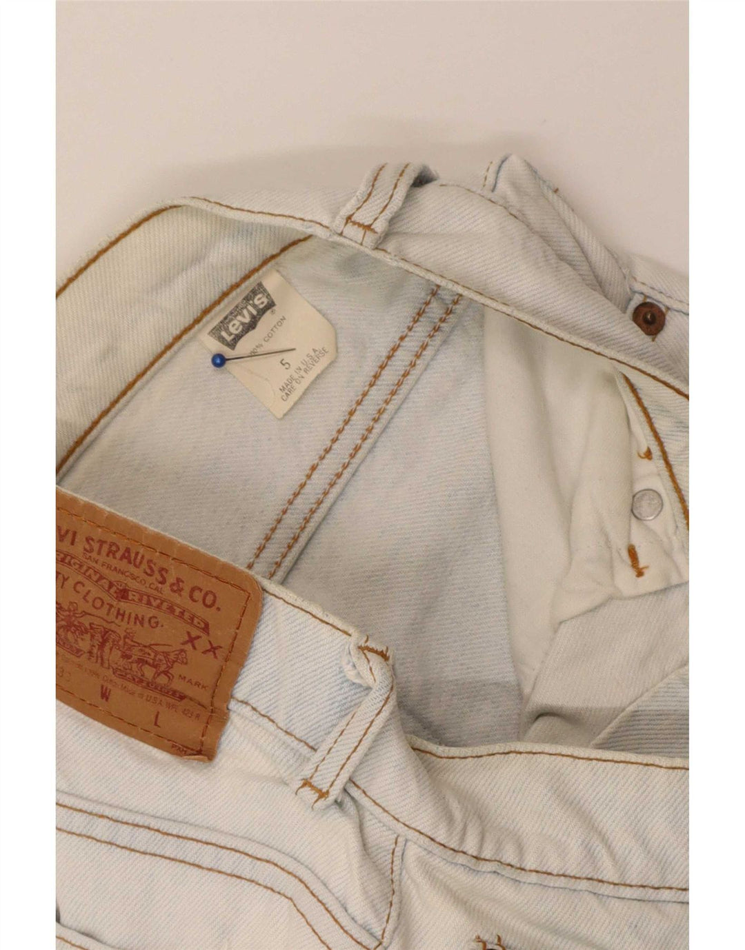 Damskie spodenki jeansowe Levi's 550 US 5 Small W25 Niebieskie bawełniane