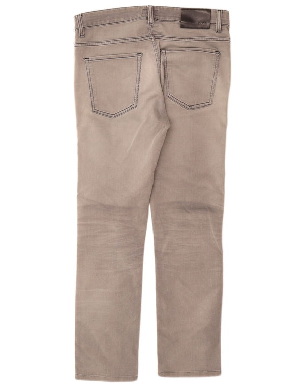 Męskie jeansy slim HUGO BOSS W31 L29 Szara bawełna