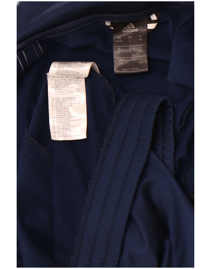 Męska kurtka dresowa ADIDAS UK 44/46, duża, granatowa, poliester