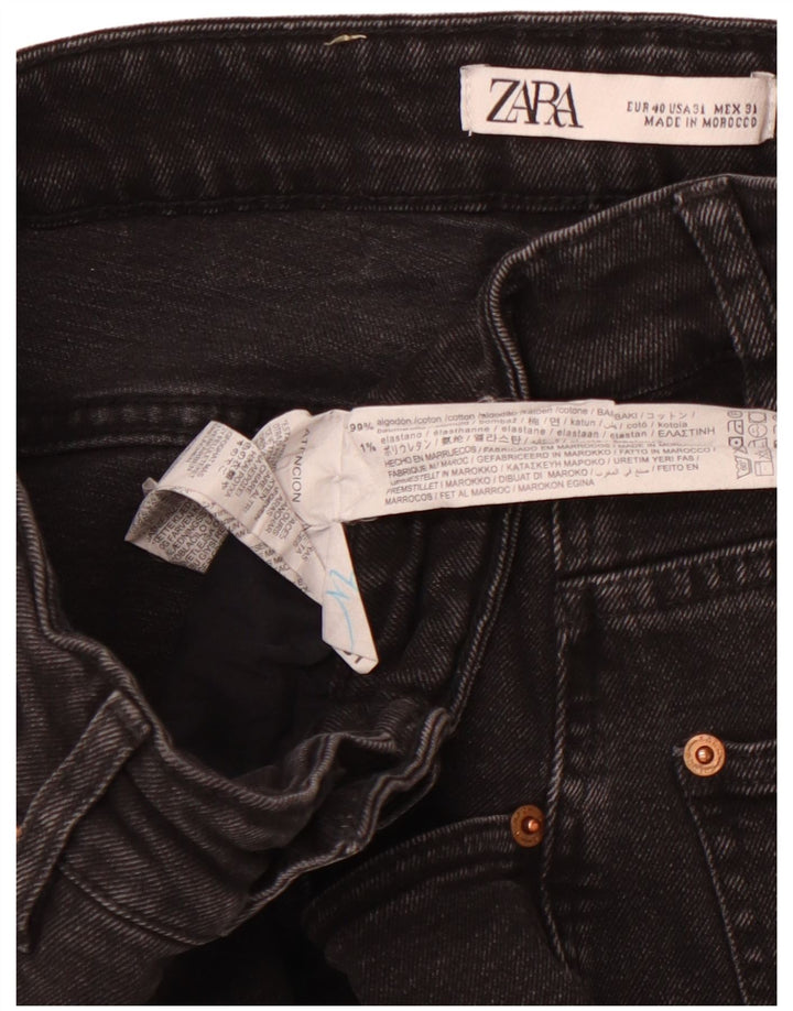 Męskie spodenki jeansowe ZARA EU 40 Medium W31, czarne, bawełniane