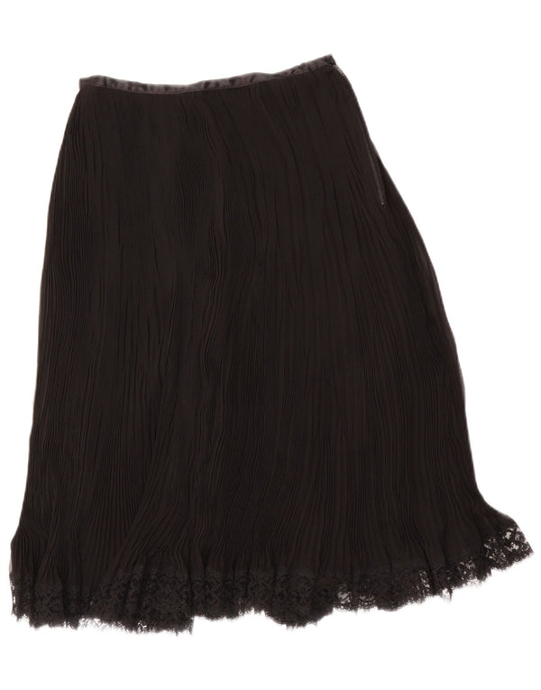 Vintage damska spódnica o linii A z wysokim stanem W24 XS czarna