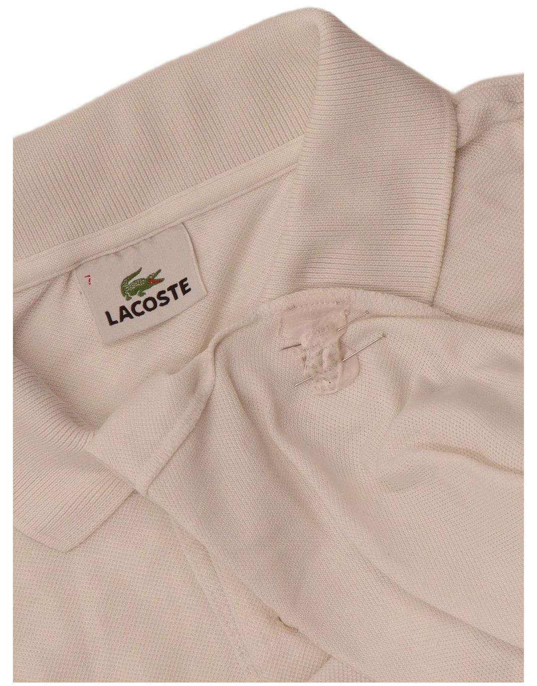 Męska koszulka polo Lacoste, rozmiar 7, 2XL, biała, bawełniana